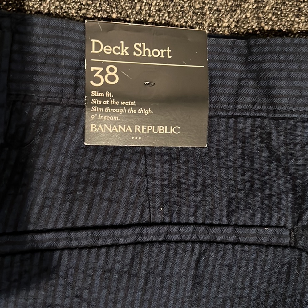 Banana Republic Man’s Deck Short Seersucker (New) #135 - Picture 5 of 6